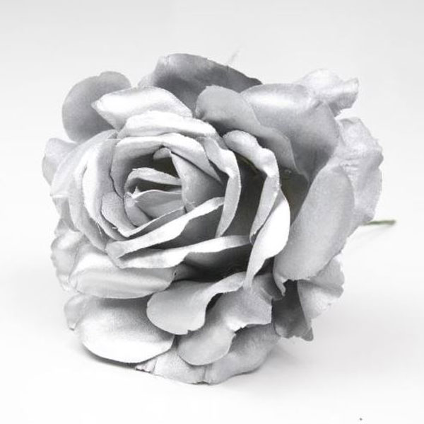 Rosa Pequeña Cádiz. 10cm. Plata